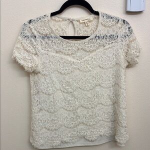 Faith and joy Cream Lace Top